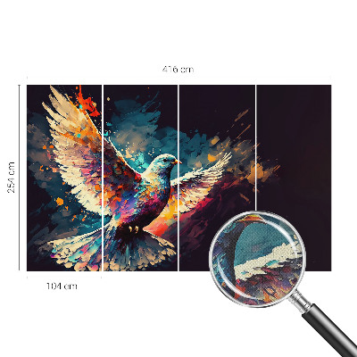 Samolepilna fototapeta za spalnico Barvita ptica