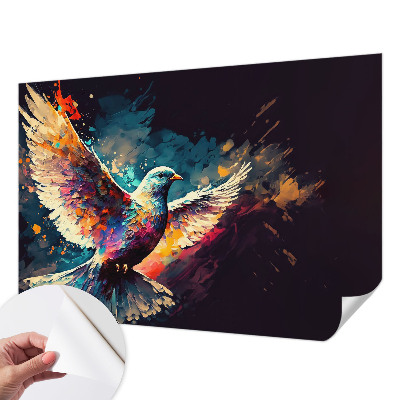 Samolepilna fototapeta za spalnico Barvita ptica