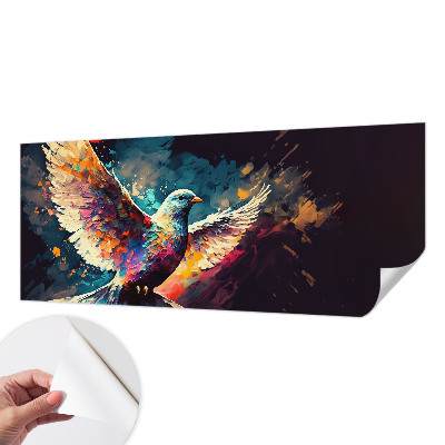 Samolepilna fototapeta za spalnico z motivom barvite ptice