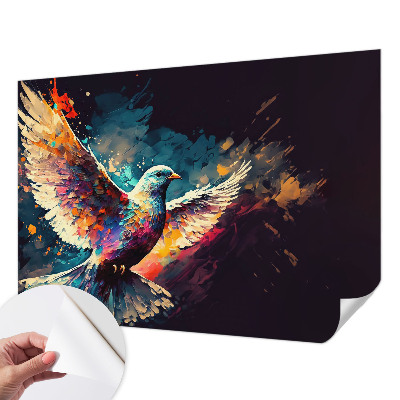 Samolepilna fototapeta za spalnico Barvita ptica