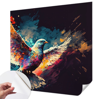 Samolepilna fototapeta za spalnico Barvita ptica