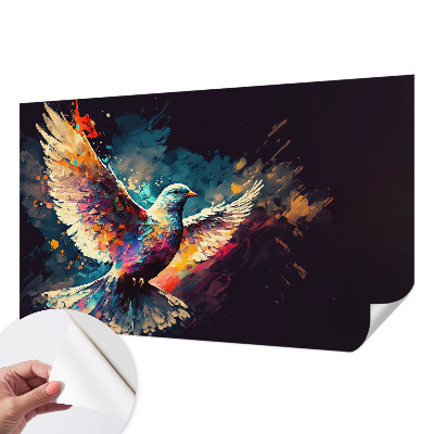 Samolepilna fototapeta za spalnico Barvita ptica