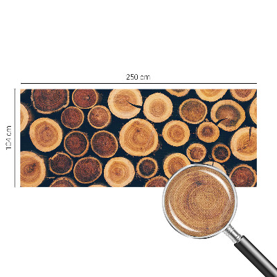 3D fototapeta z motivom lesenih krogov