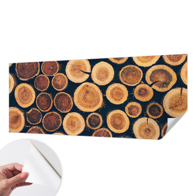 3D fototapeta z motivom lesenih krogov
