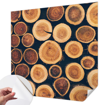 3D fototapeta z motivom lesenih krogov