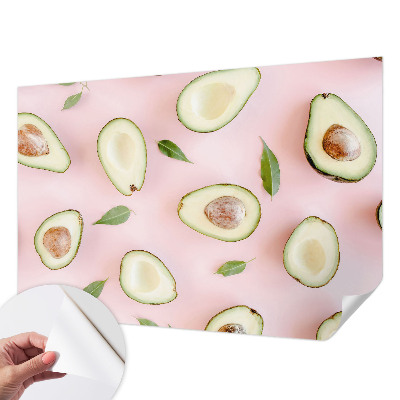 Samolepilna fototapeta za dnevno sobo z motivom presenečenega avokada
