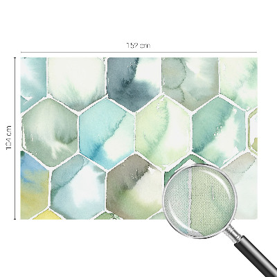 Fototapeta za otroško sobo z vzorcem pastelnih šesterokotnikov