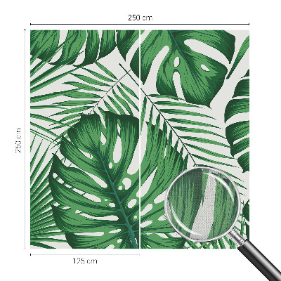 Samolepilna fototapeta za dnevno sobo Tropski listi