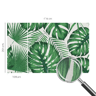 Samolepilna fototapeta za dnevno sobo Tropski listi