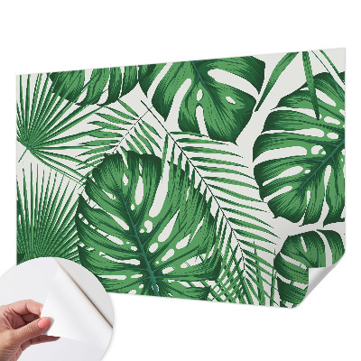 Samolepilna fototapeta za dnevno sobo Tropski listi