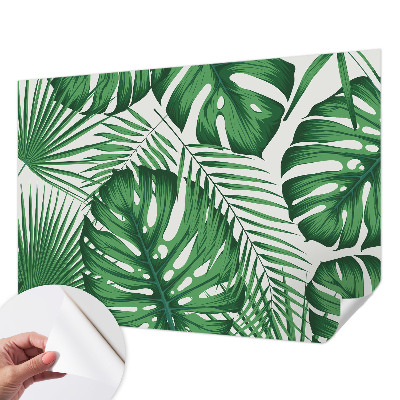 Samolepilna fototapeta za dnevno sobo Tropski listi