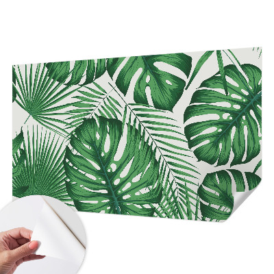 Samolepilna fototapeta za dnevno sobo Tropski listi