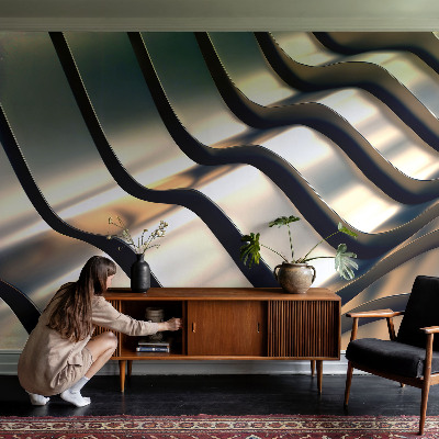 Samolepilna fototapeta za spalnico Kovinski valovi