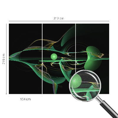 3D fototapeta Zeleni valovi