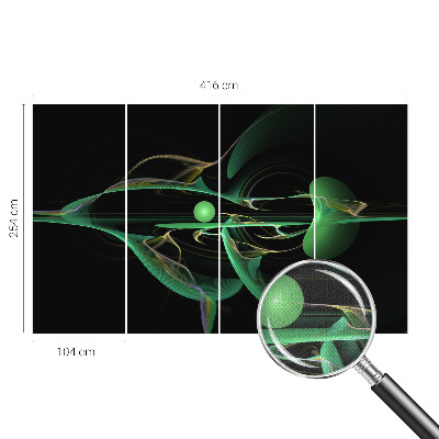 3D fototapeta Zeleni valovi