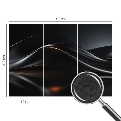 Samolepilna fototapeta za dnevno sobo Kovinski valovi