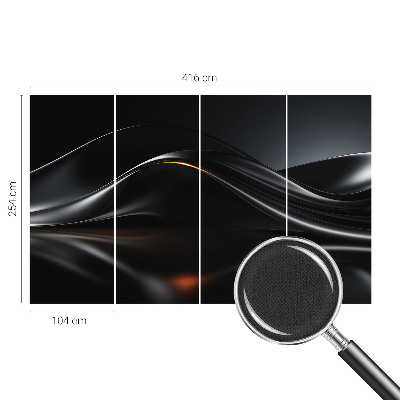 Samolepilna fototapeta za dnevno sobo Kovinski valovi