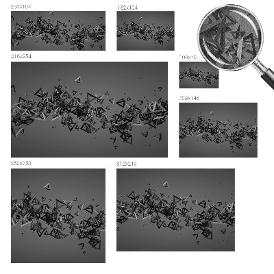 Samolepilna fototapeta za dnevno sobo z geometrijskim abstraktnim vzorcem