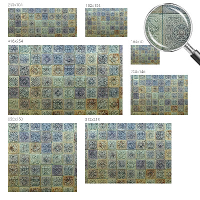 Samolepilna fototapeta za dnevno sobo Geometrijske ploščice