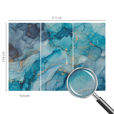 Samolepilna fototapeta za spalnico Modra abstrakcija