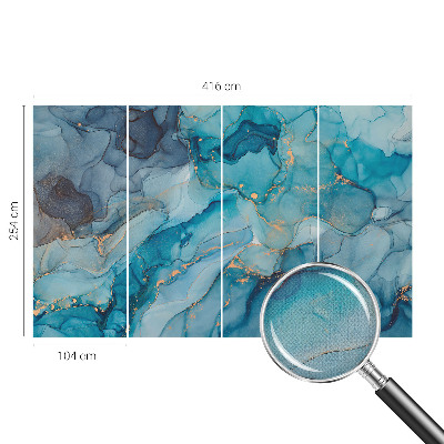 Samolepilna fototapeta za spalnico Modra abstrakcija