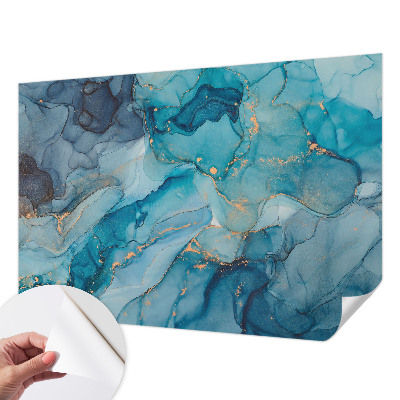 Samolepilna fototapeta za spalnico Modra abstrakcija