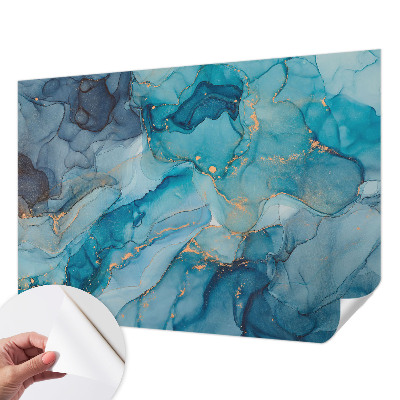 Samolepilna fototapeta za spalnico Modra abstrakcija