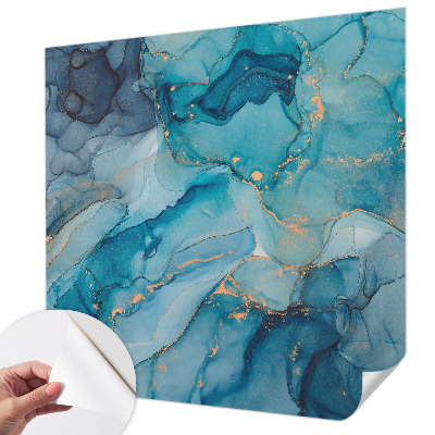 Samolepilna fototapeta za spalnico Modra abstrakcija