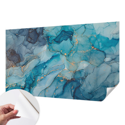 Samolepilna fototapeta za spalnico Modra abstrakcija