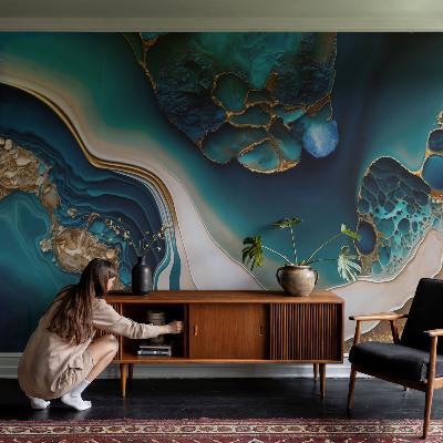 Samolepilna fototapeta za spalnico Barvita abstrakcija