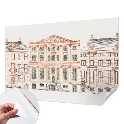 Fototapeta za otroško sobo z motivom klasičnih stavb