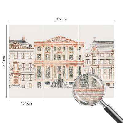 Fototapeta za otroško sobo z motivom klasičnih stavb