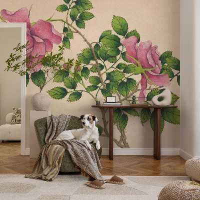 Samolepilna fototapeta za spalnico Romantične vrtnice