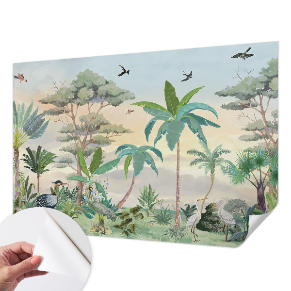 Samolepilna fototapeta za dnevno sobo Eksotična flora