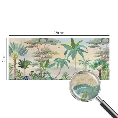 Samolepilna fototapeta za dnevno sobo z motivom eksotične flore