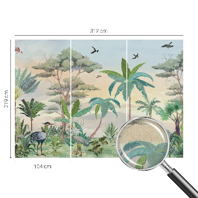 Samolepilna fototapeta za dnevno sobo Eksotična flora