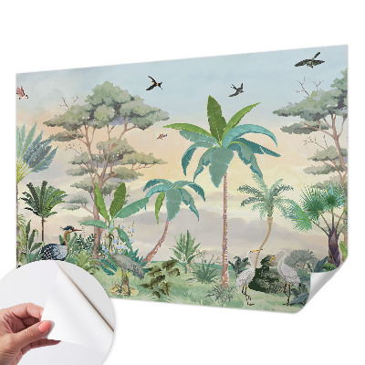 Samolepilna fototapeta za dnevno sobo Eksotična flora