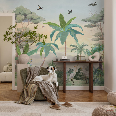 Samolepilna fototapeta za dnevno sobo Eksotična flora