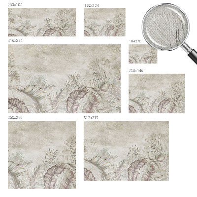 Samolepilna fototapeta za dnevno sobo Dekorativni listi