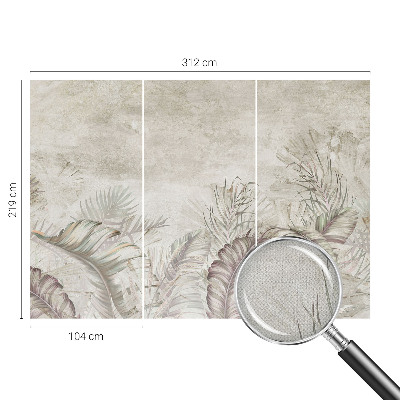 Samolepilna fototapeta za dnevno sobo Dekorativni listi