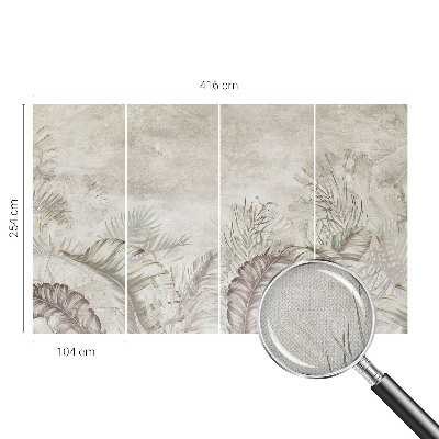 Samolepilna fototapeta za dnevno sobo Dekorativni listi