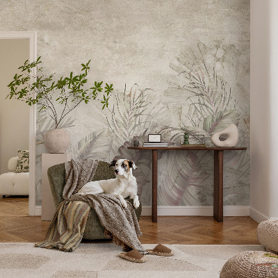 Samolepilna fototapeta za dnevno sobo Dekorativni listi