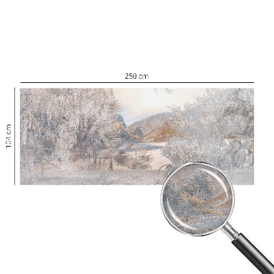 Otroška fototapeta z motivom narave v nežnih odtenkih