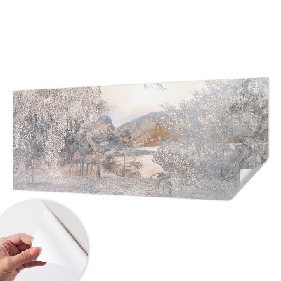 Otroška fototapeta z motivom narave v nežnih odtenkih