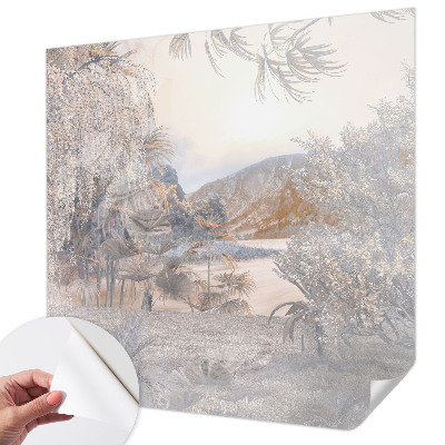 Otroška fototapeta z motivom narave v nežnih odtenkih