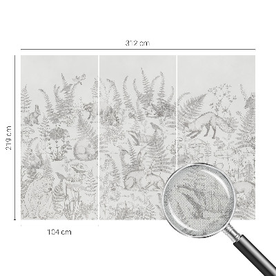 Fototapeta za otroško sobo z motivom gozdnih živali