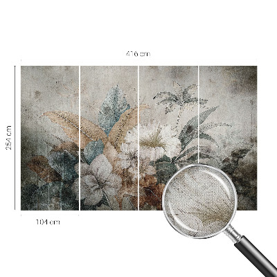 Samolepilna fototapeta za dnevno sobo s cvetličnim motivom