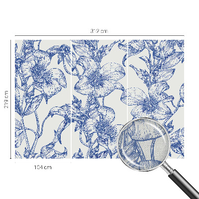 Samolepilna fototapeta za spalnico Cvetne veje