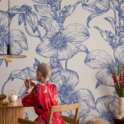 Samolepilna fototapeta za spalnico Cvetne veje