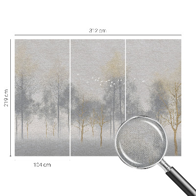Samolepilna fototapeta za dnevno sobo z motivom gosodnega gozda